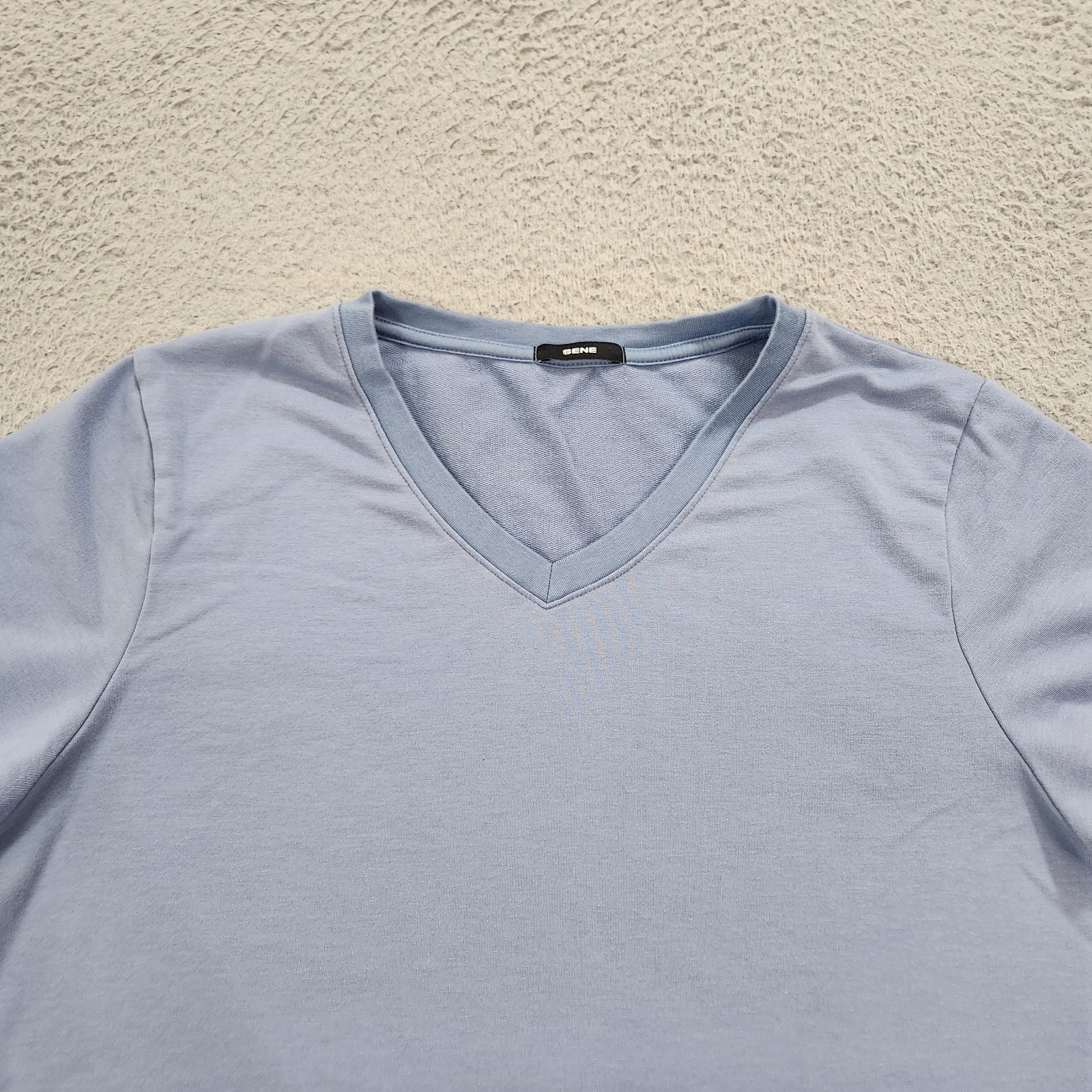 Sene T-Shirt Mens Medium Blue Short Sleeve Lightweight Supima Cotton Tee Preppy gallery