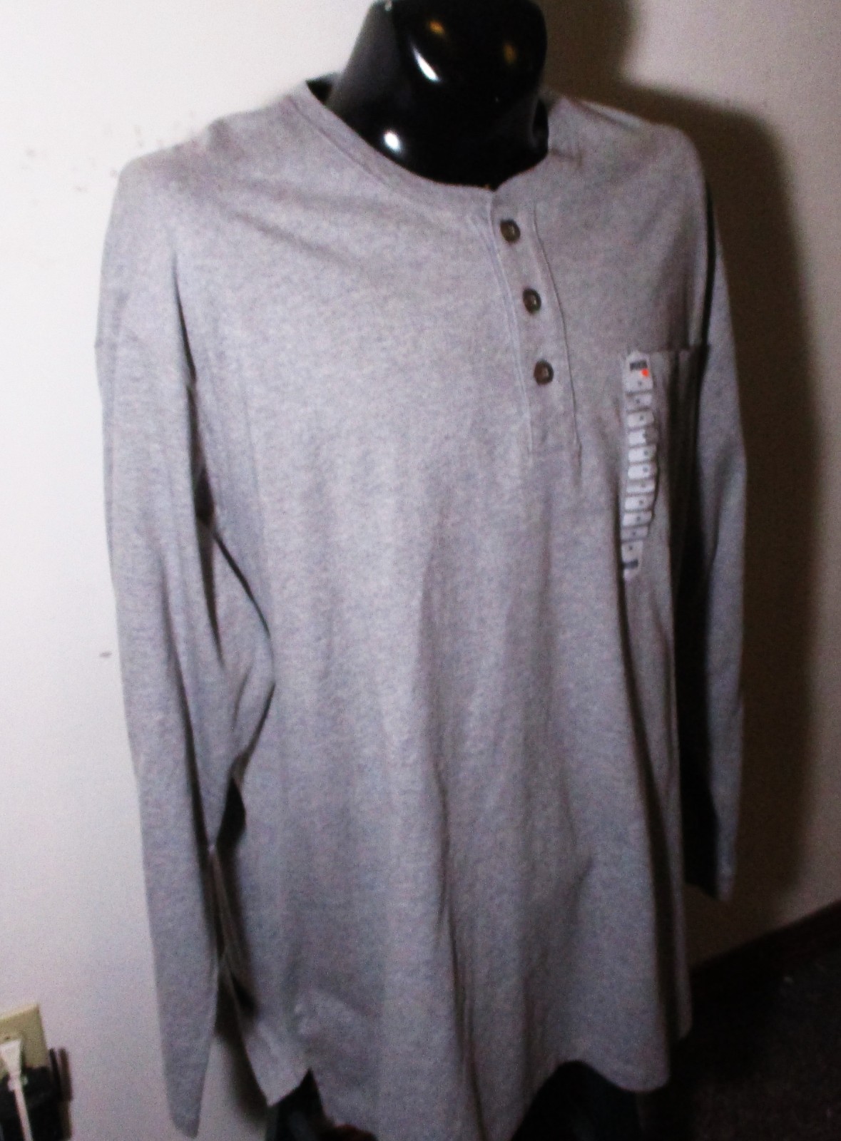 DULUTH Trading Gray Long Sleeve "Longtail T" Henley Shirt Men's Size 2XL NWT gallery