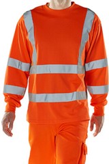 Hi Vis ANSI Class 3 Reflective Safety Work Long Sleeve T Shirts High Visibility