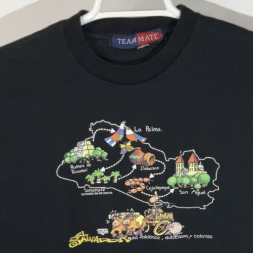 El Salvador Short Sleeve T-Shirt Men's Medium Black gallery