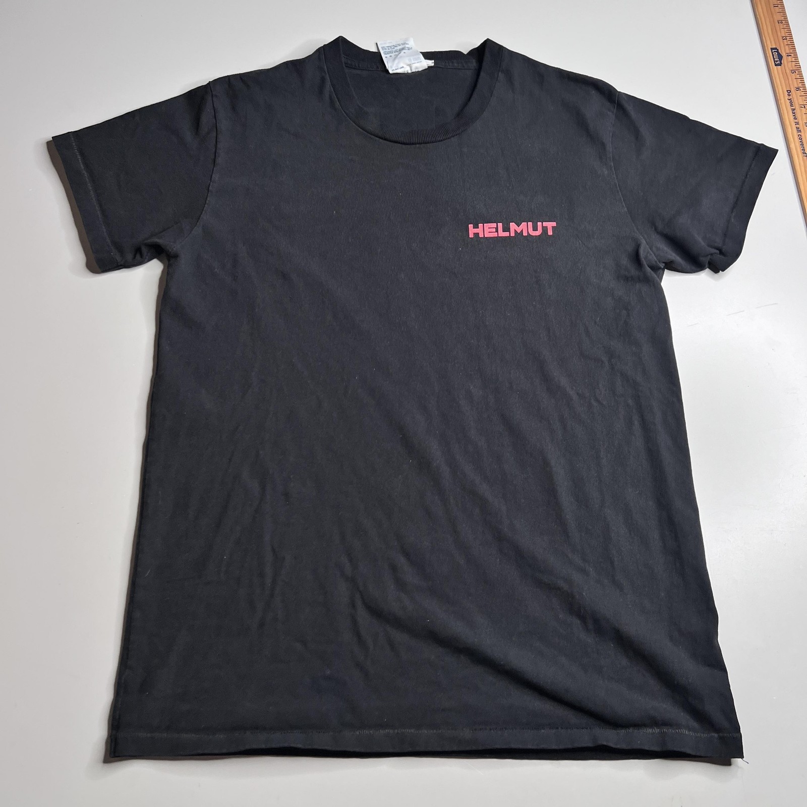 Helmut Lang Shirt Mens XL Black In Lang We Trust Graphic Slogan Tee 2018 gallery