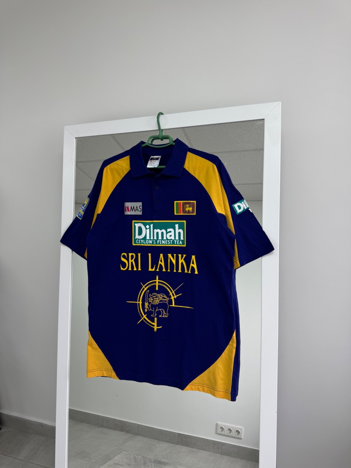 Vintage 1996 Sri Lanka Polo T shirt Football Criket Jersey Rare Blue Mens sz L gallery