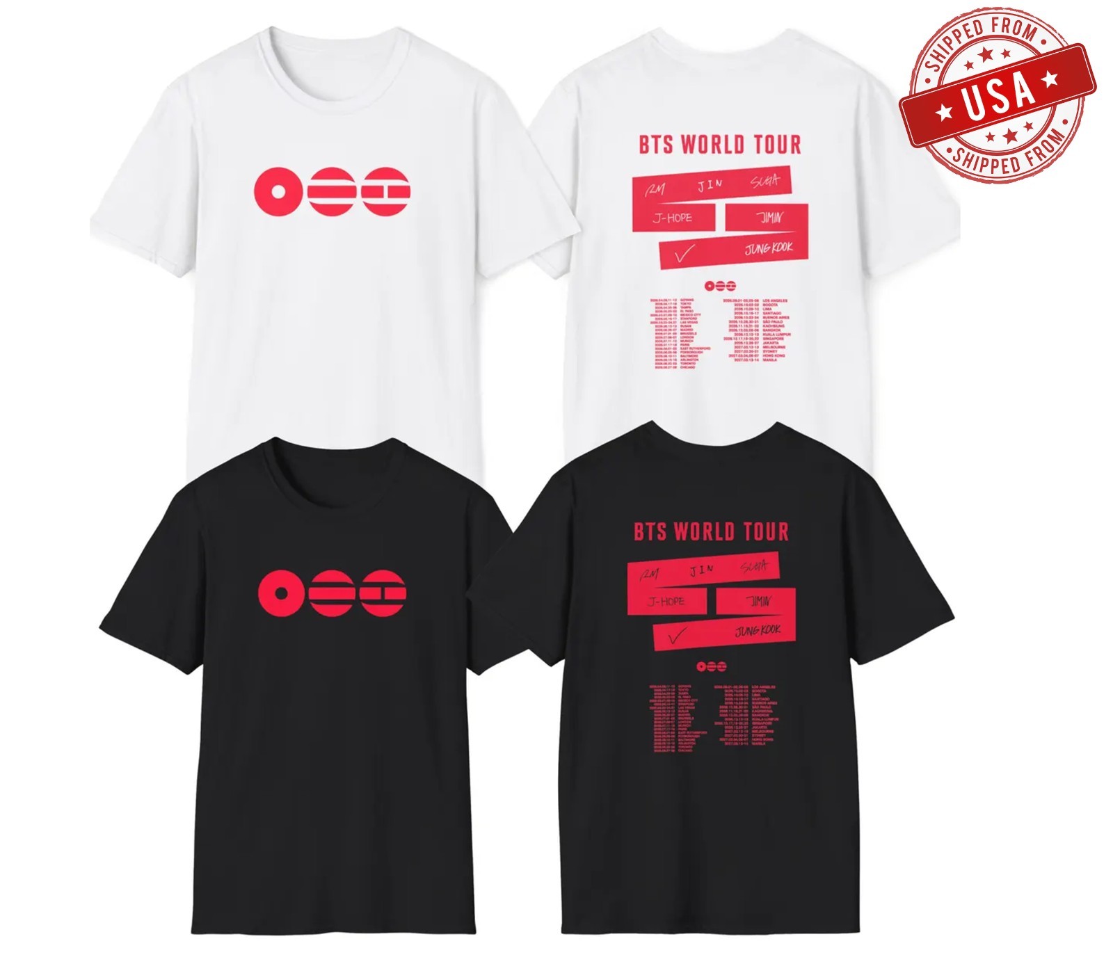 BTS Arirang World Tour 2026 Concert Merch Graphic T Shirt gallery