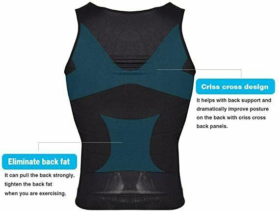 Men Slimming Body Shaper Vest Abs Abdomen Compression Shirts Workout Tank Tops gallery