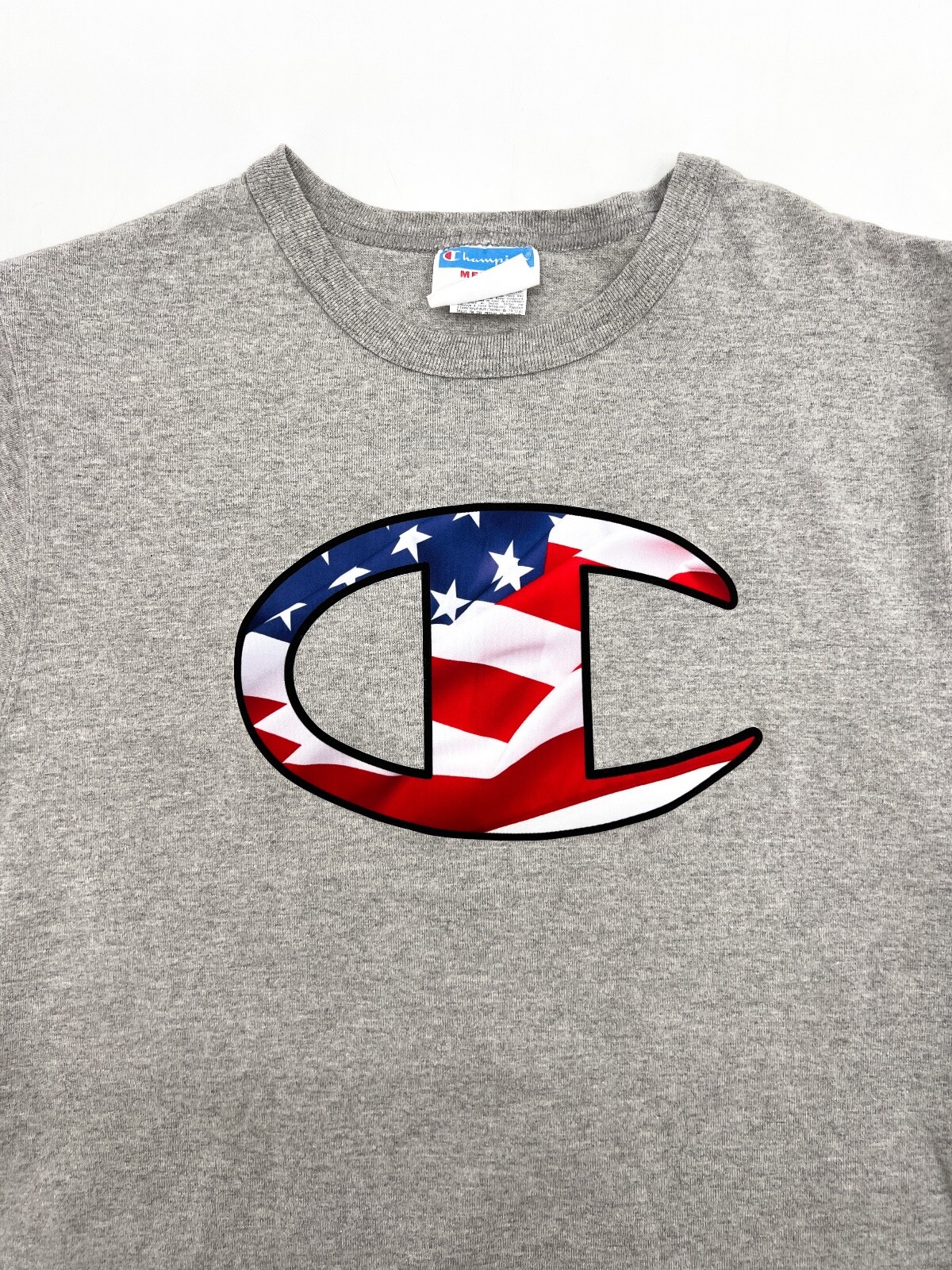 Champion Shirt Men Teens Medium Gray Short Sleeve Pull on Logo gallery