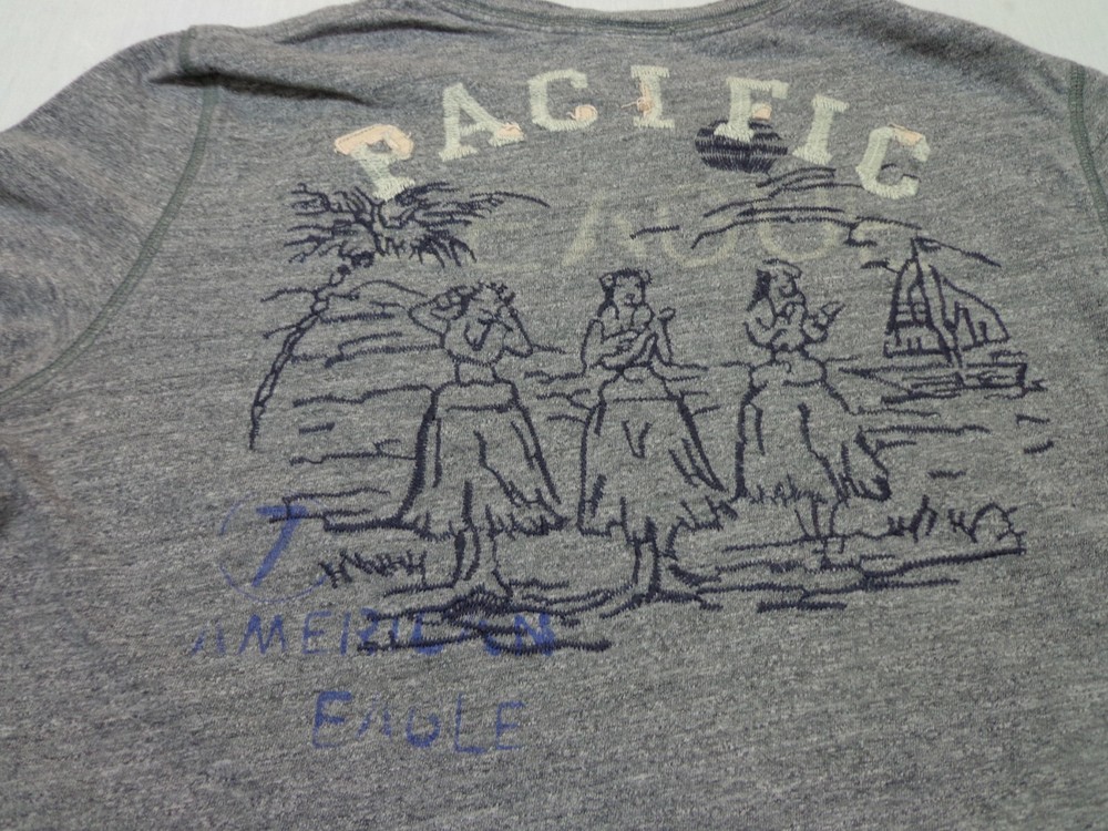 American Eagle Outfitters Pacific League Gray T Shirt Size Small