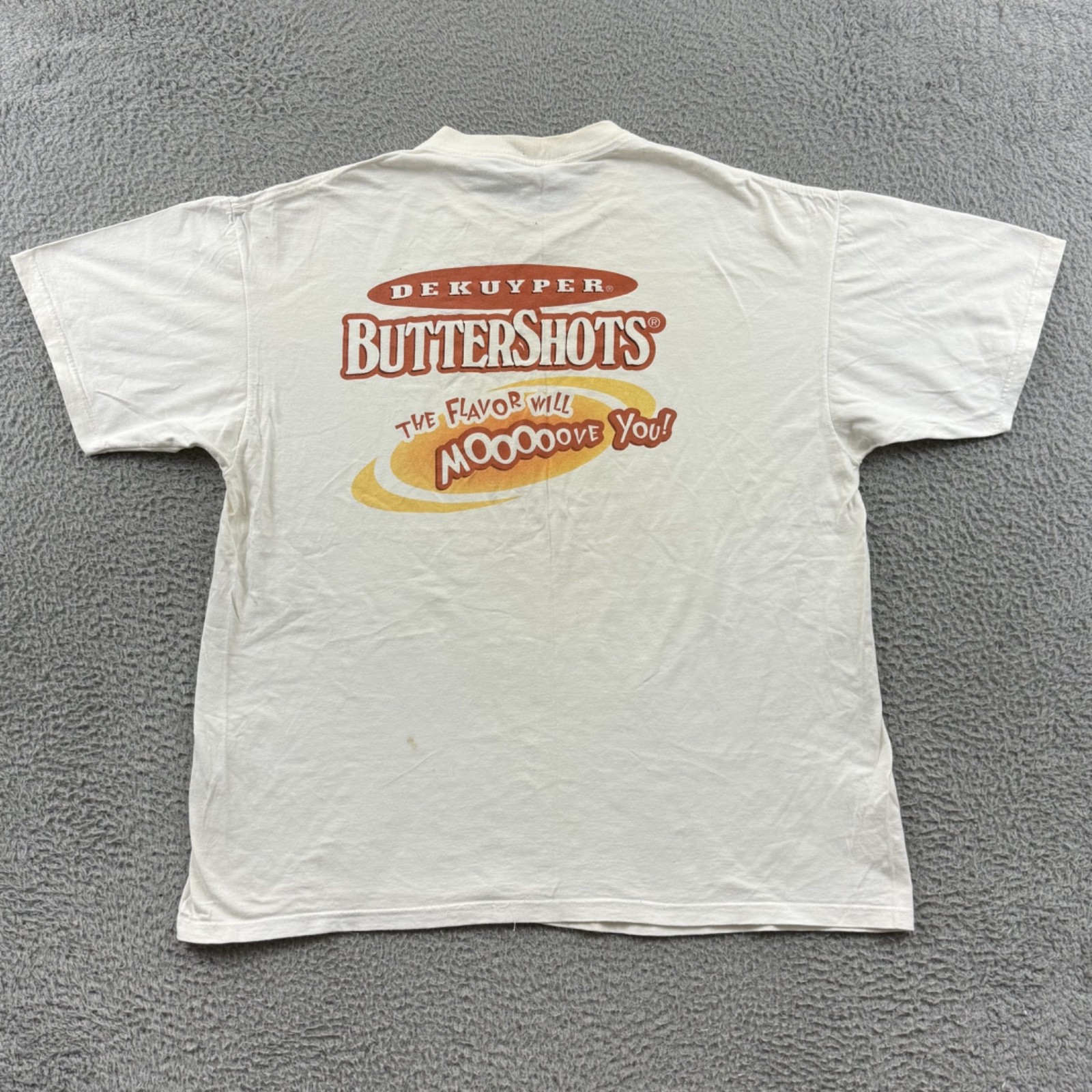 Vintage Dekuyper Buttershots Shirt Mens 2XL White Short Sleeve 90s Humor Novelty gallery