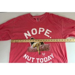 Comfort Colors Nope Nut Today Squirrel Graphic Tee Pink Red Mens L Funny Shirt