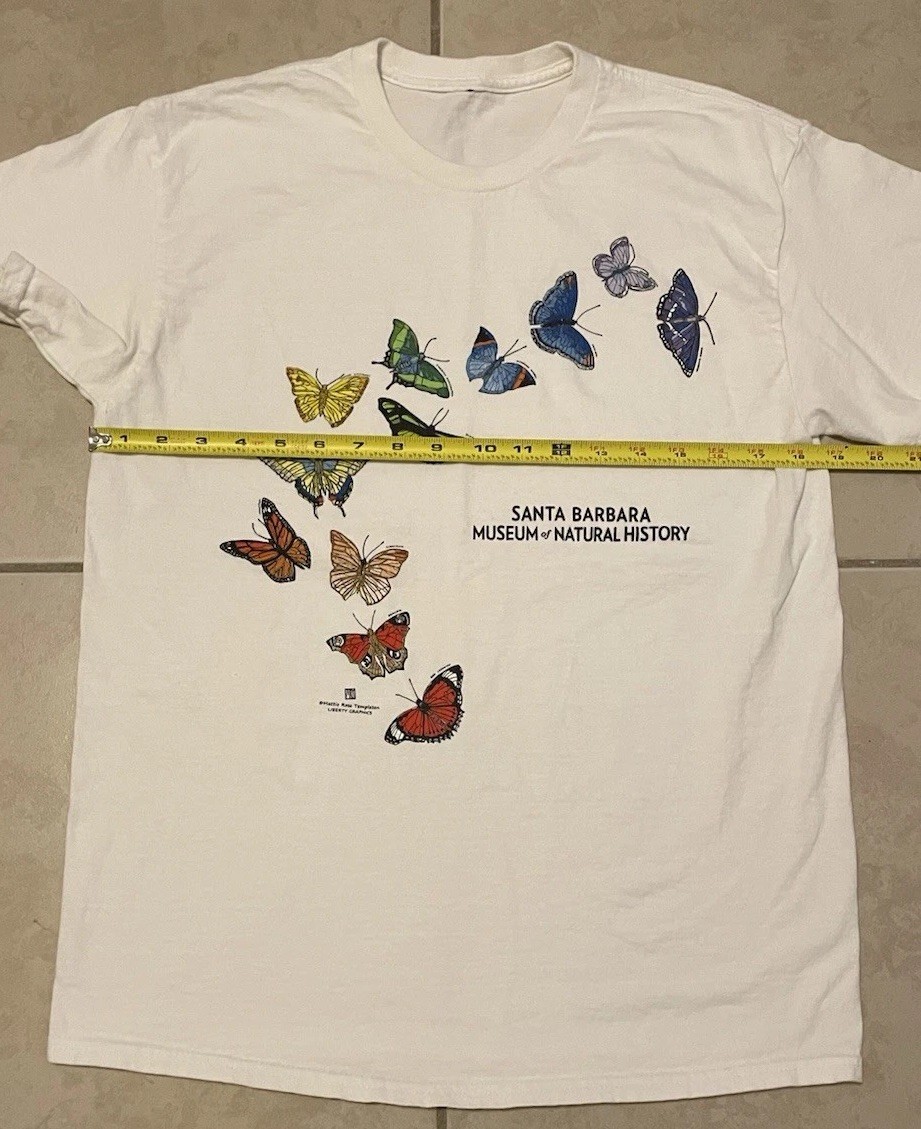 Vtg Butterfly Art AOP Shirt M Nature Wildlife Animal Grunge Vaporwave 90s Y2K gallery