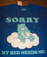 CARE BEARS BEDTIME BEAR My Bed Needs Me T-shirt MENS LARGE NEW Care Bear 80’s