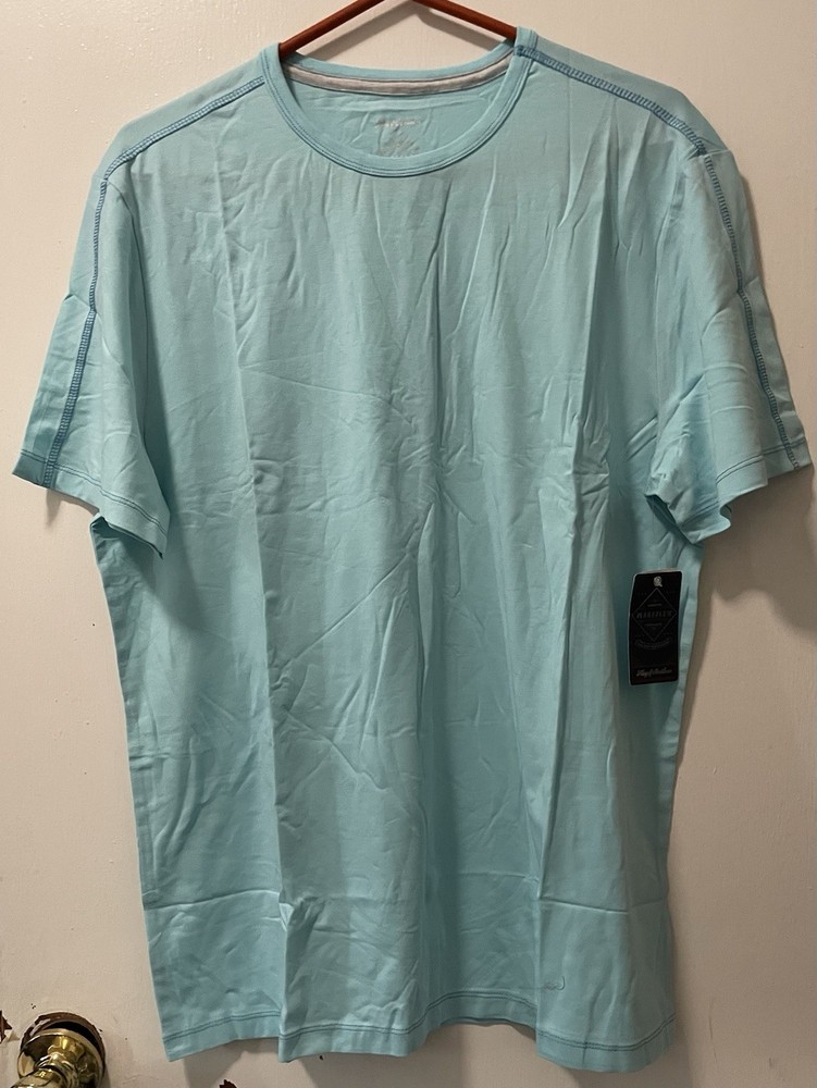 Flag & Anthem MadeFlex Men Short Sleeve Crew Neck T-Shirt Color Aqua Size Medium