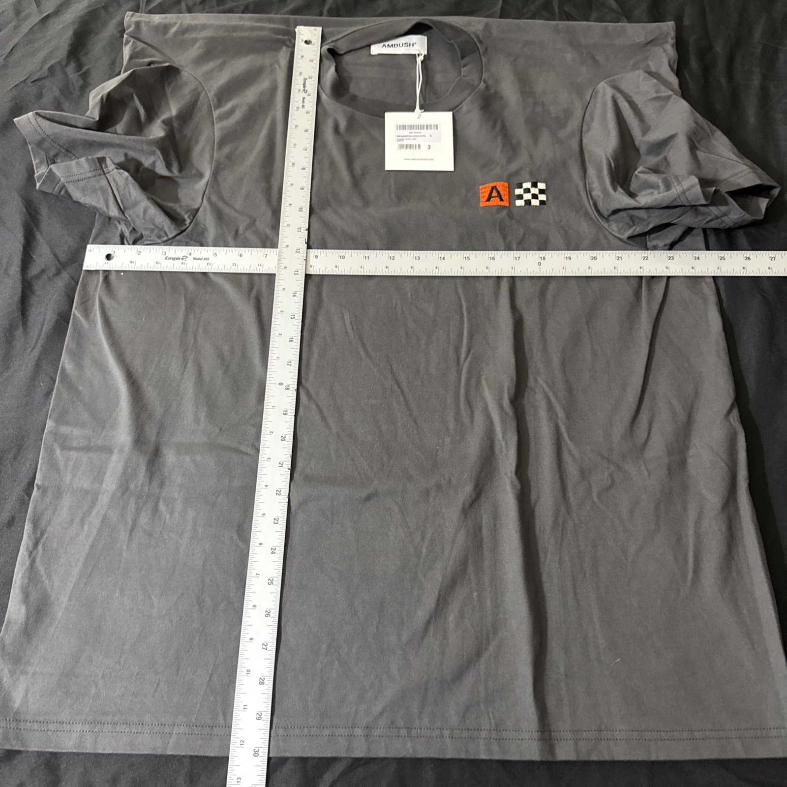 AMBUSH Folding T Shirt D. Gray Japanese Size 3 - Fits ~XL NWT gallery