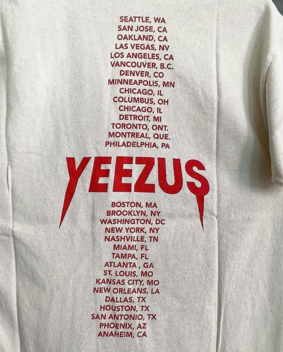 Kanye West Yeezus Tour 2013 Official Merch T Shirt gallery