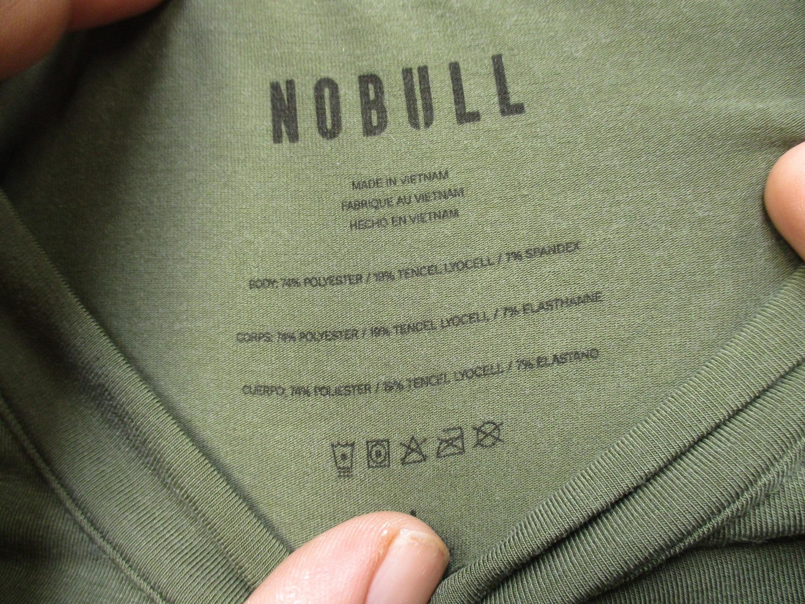 NOBULL Shirt Mens L Green Lightweight Stretch Crewneck Athletic Training Tee gallery