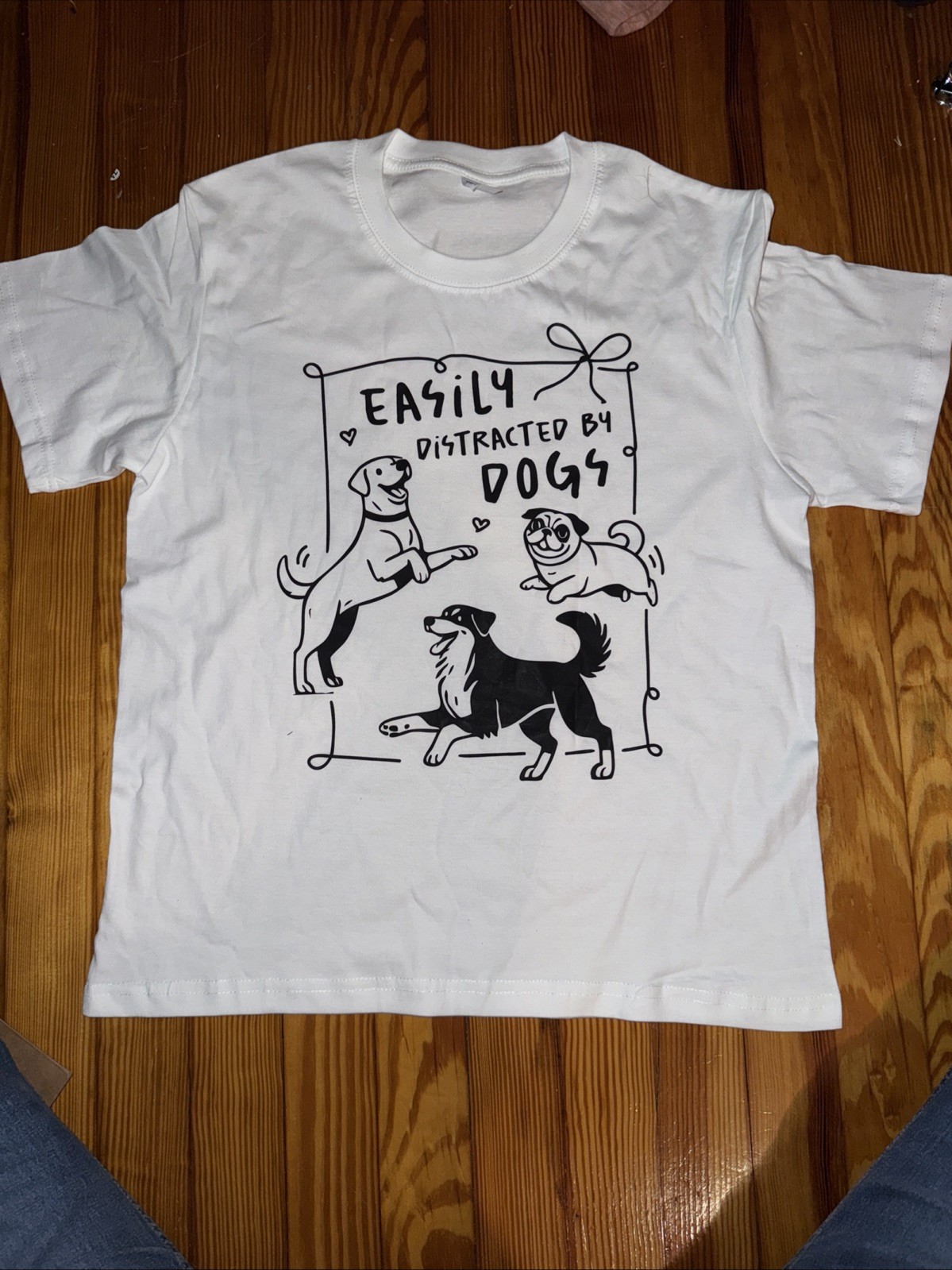 Easily Distracted by Dogs Unisex Heavy Cotton Tee – Perfect for Dog Lovers