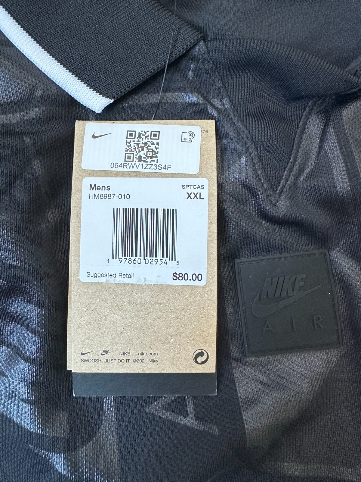 Nike Air Sportswear Men's Size XXL Black/White Long-Sleeved Jersey $80 NWT gallery