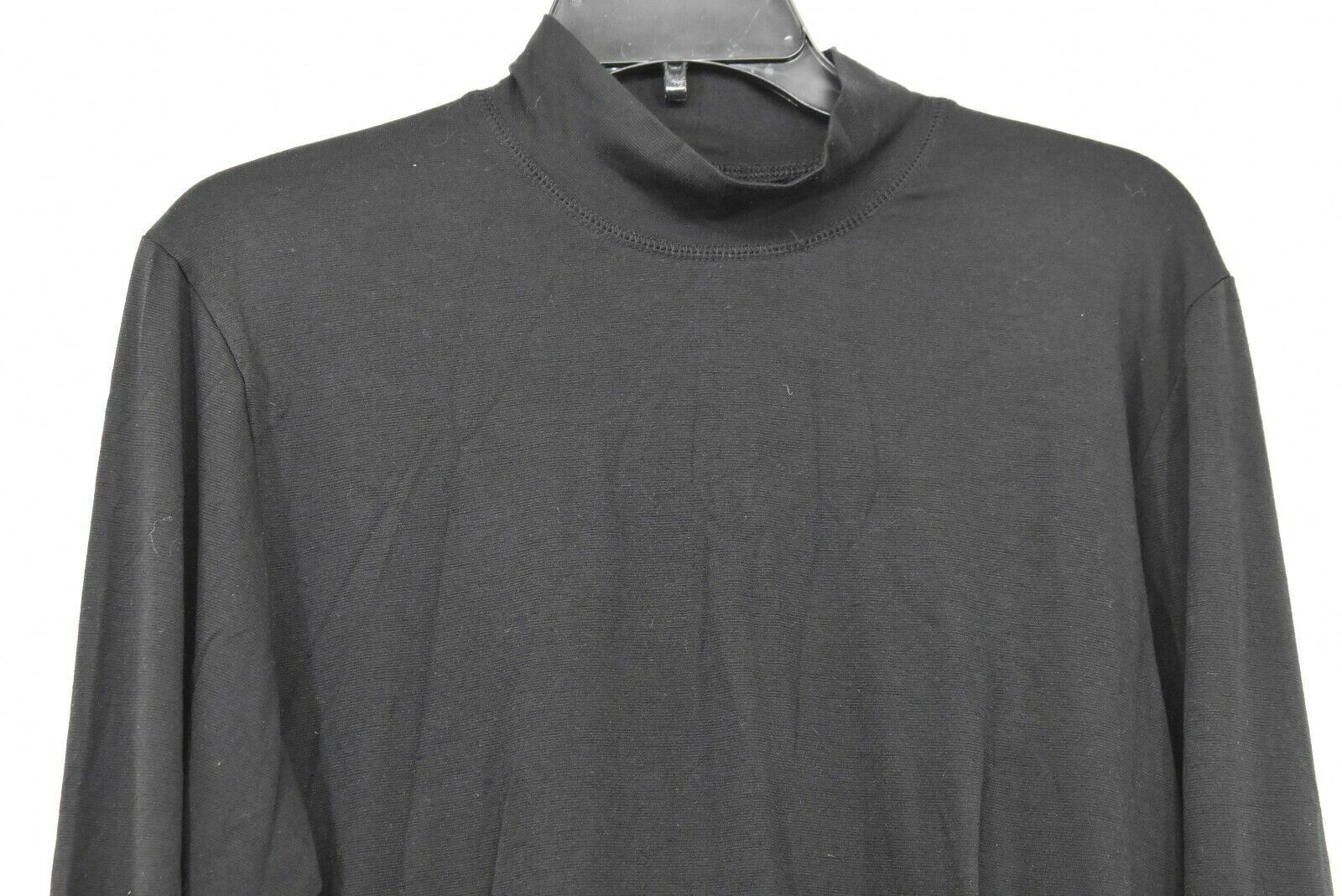 32 Degrees Heat Mens Black High Neck Stretch Comfort-Fit Long Sleeve T-Shirt M gallery