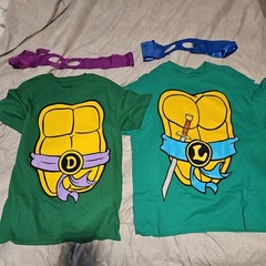 2 tshirt Teenage Mutant Ninja Turtles Leonardo (XL), Donatello (M) + eye mask