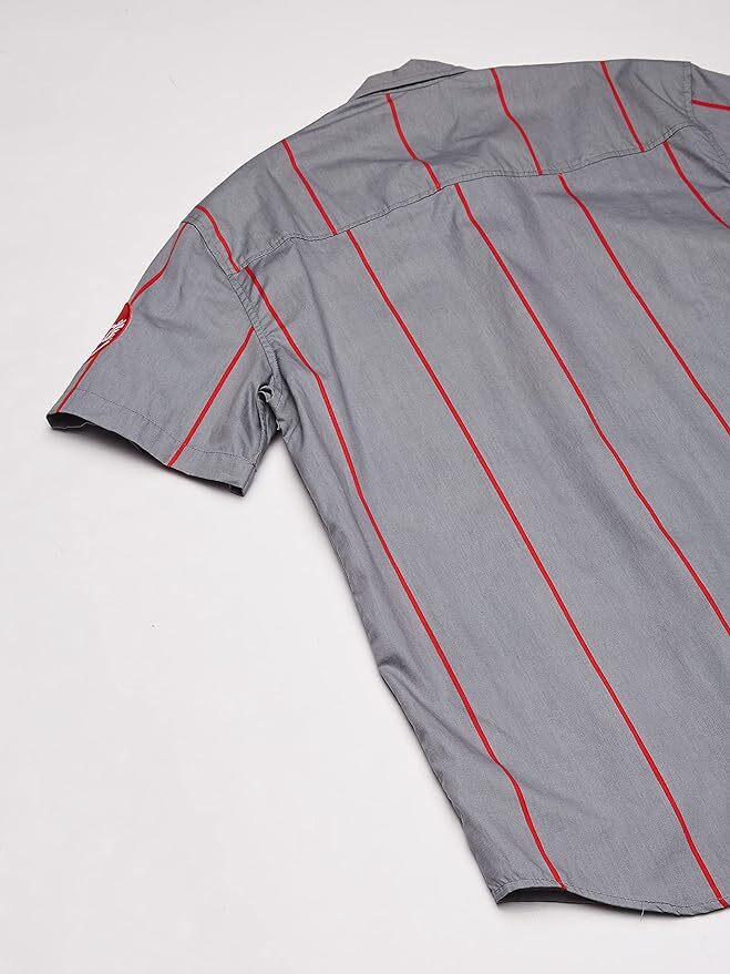 Official Coca-Cola Men's Striped Button Up Work Shirt with Logo Patch New gallery