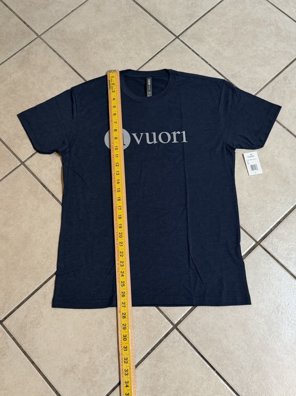 VUORI V1 WORDMARK LOGO MEN’S TEE NAVY COLOR SIZE XXL NWT gallery