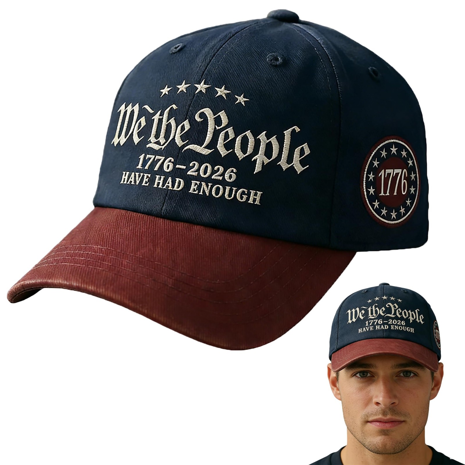We The People Baseball Cap Have Had Enough 1776 Badge Hat Adjustable for Men …