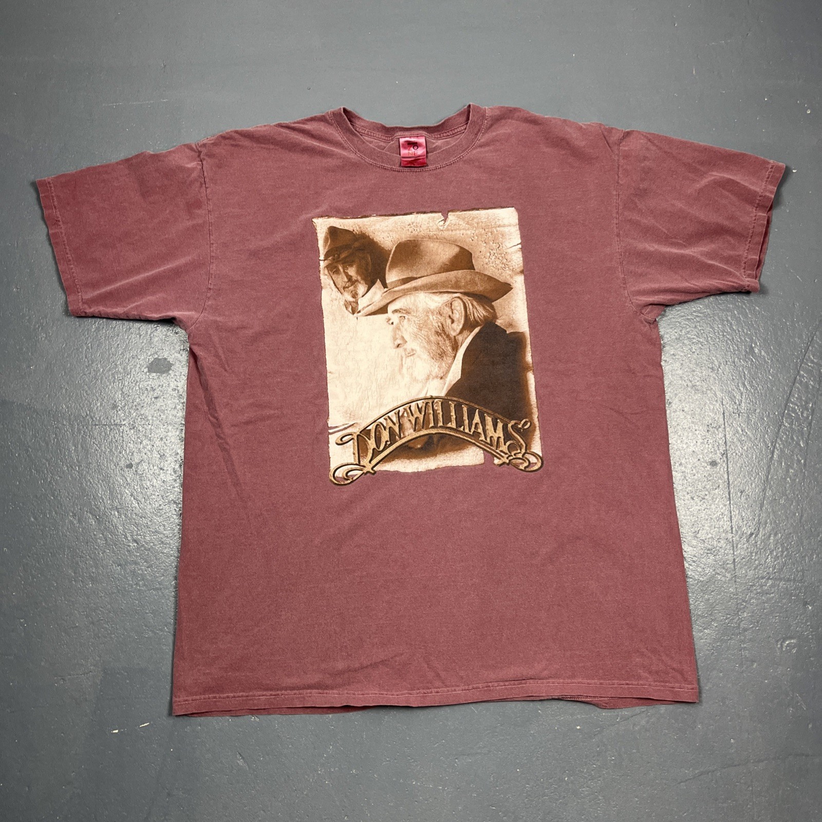 Vintage Don Williams The Gentle Giant Tshirt XL Purple Dbl Sided VTG Music