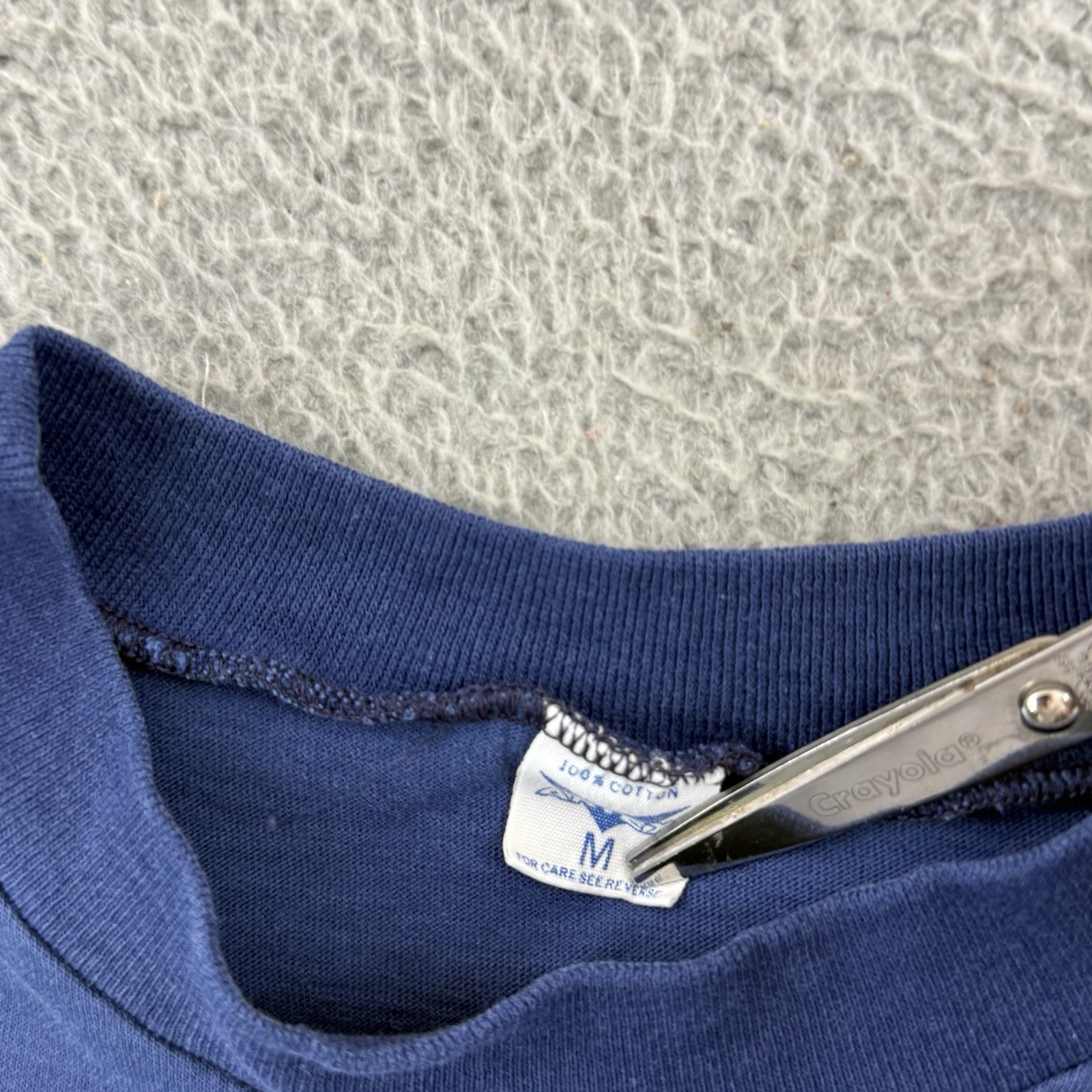 Vintage Notre Dame Shirt Adult Small Blue Quarter Sleeve 80s Sport College USA gallery