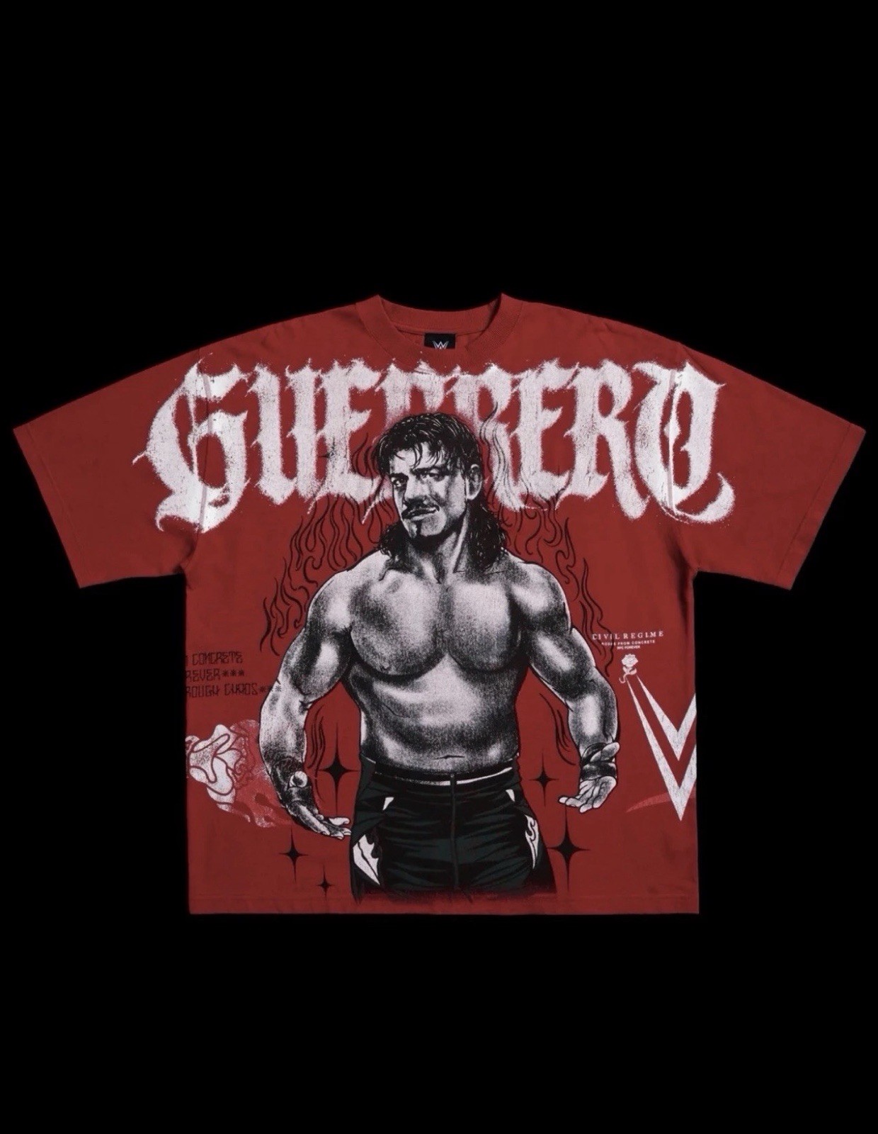 CIVIL REGIME x WWE EDDIE GUERRERO OVERSIZED T SHIRT XL