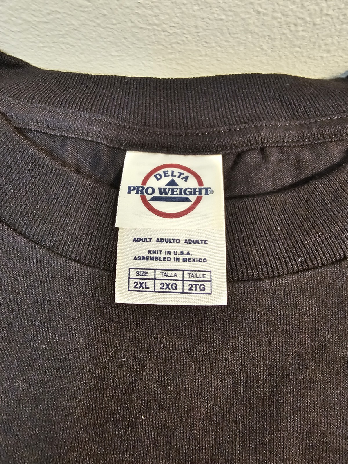 Vintage Delta Pro Weight New Jersey Funny T-Shirt Faded Black Size XL gallery