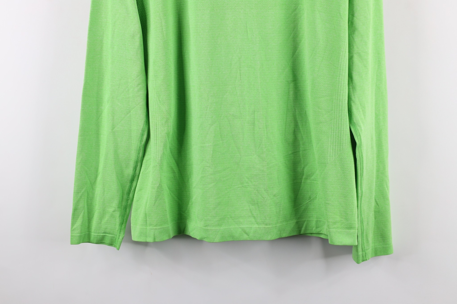Lululemon Mens L Running Jogging Gym Metal Vent Tech Long Sleeve T-Shirt Green gallery