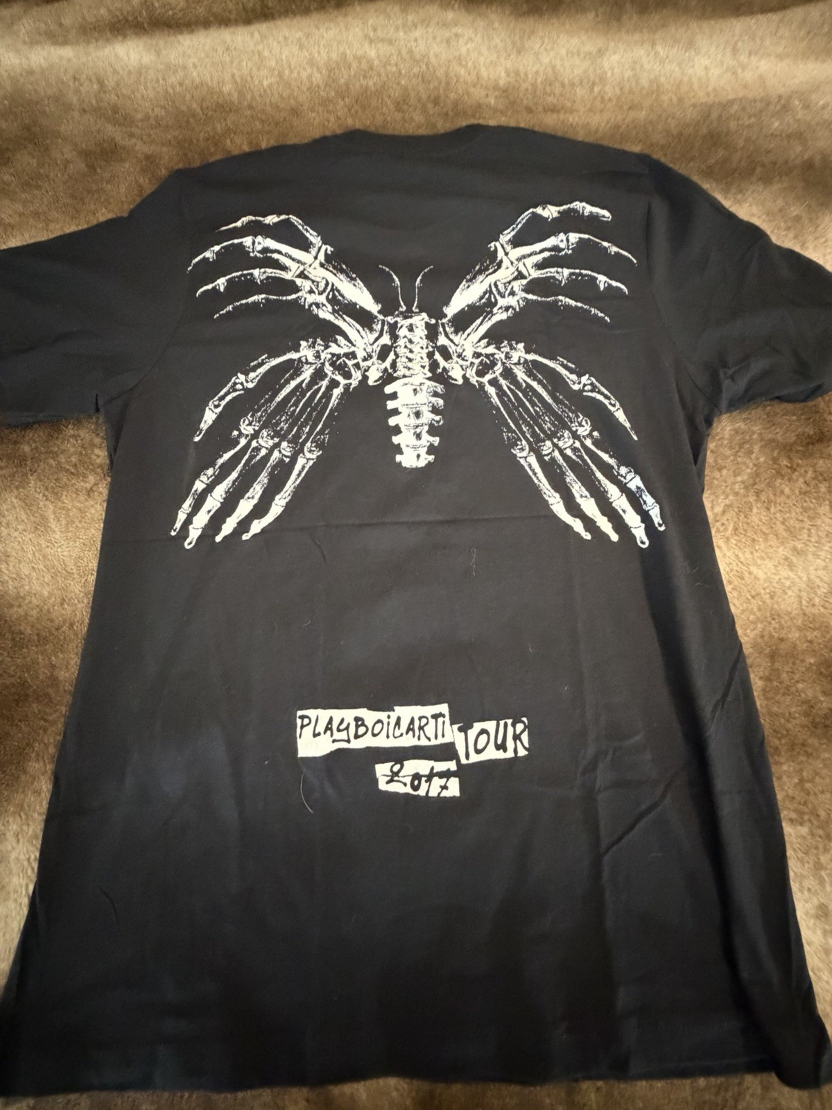 Playboi Carti Tour 2017 Skeleton Butterfly Graphic T Shirt XL New gallery