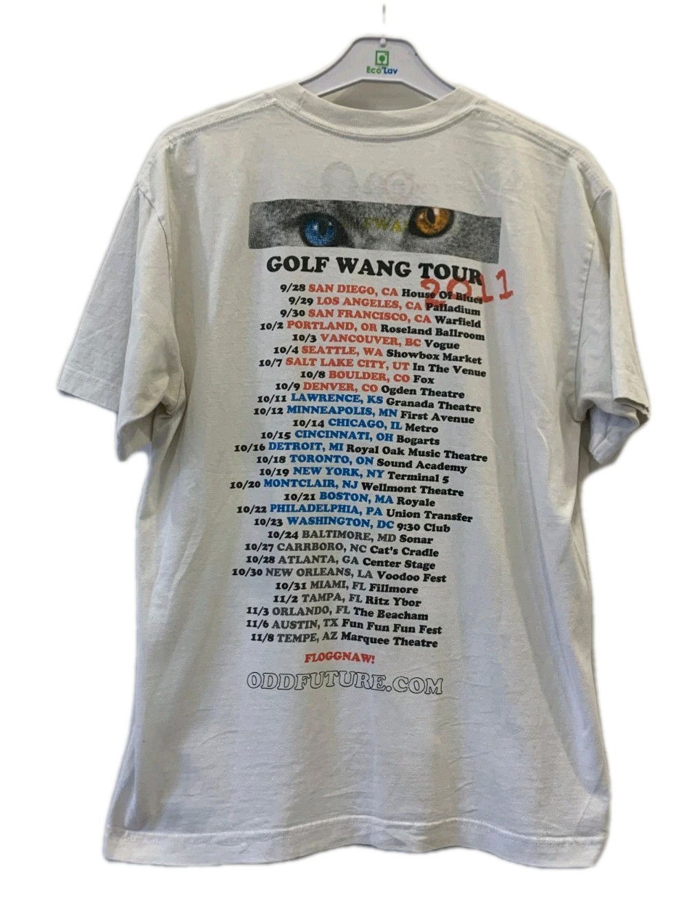 Vintage Odd Future Golf Wang 2011 Tour T-Shirt Men’s Size Medium Tron Cat #242 gallery