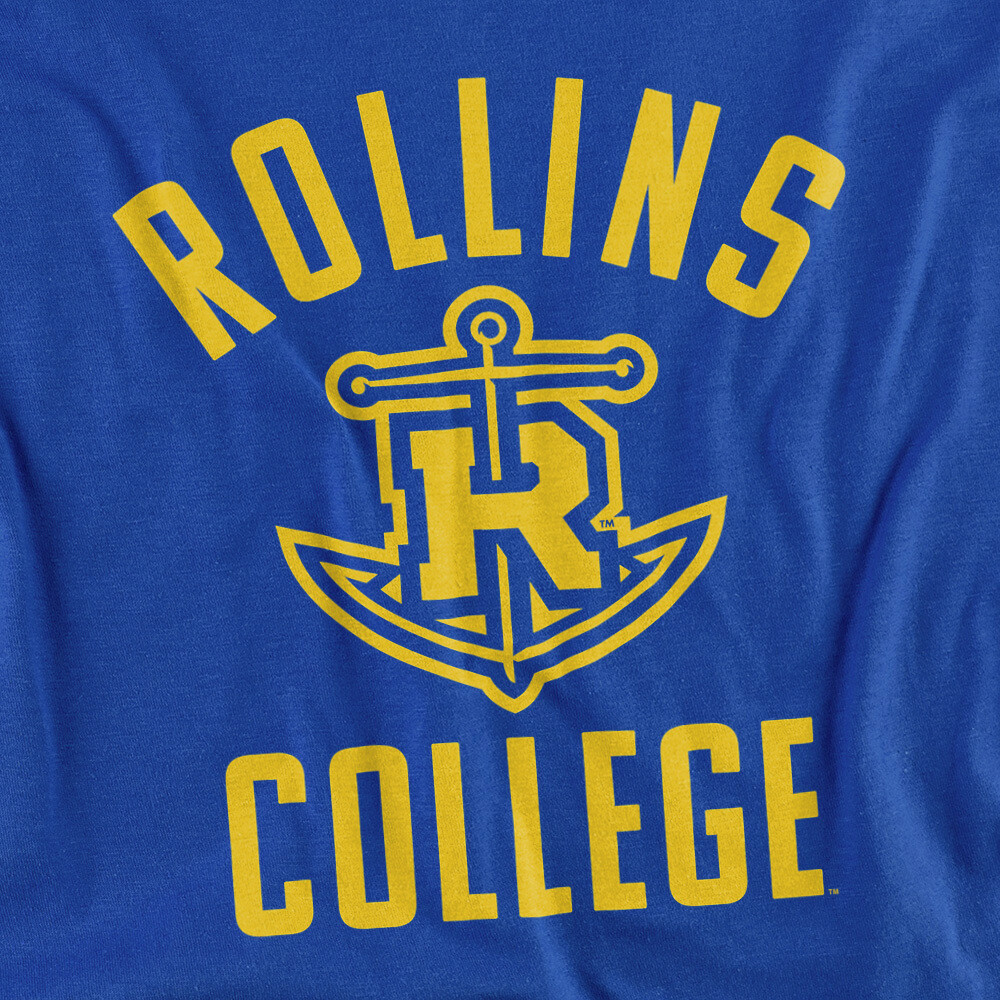 Rollins College Adult T-Shirt One Color Logo, Royal Blue, S-5XL gallery