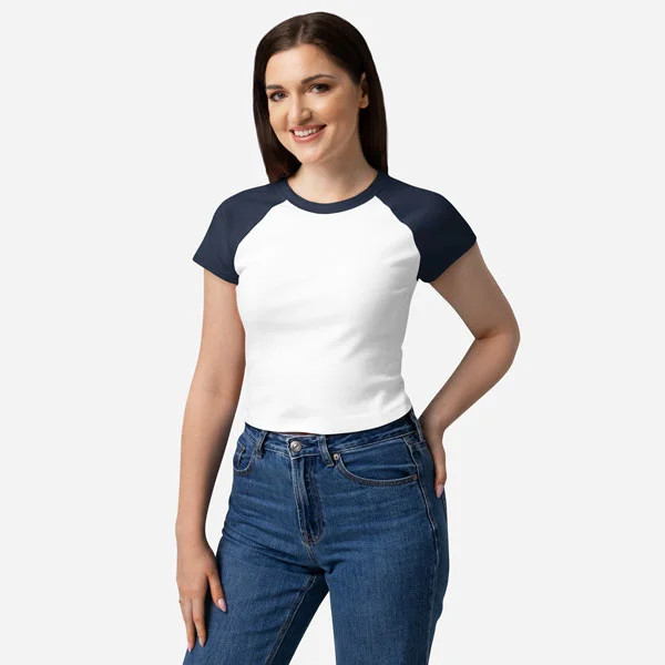 Women's Micro Rib Raglan Baby Tee | Bella + Canvas 1201 gallery