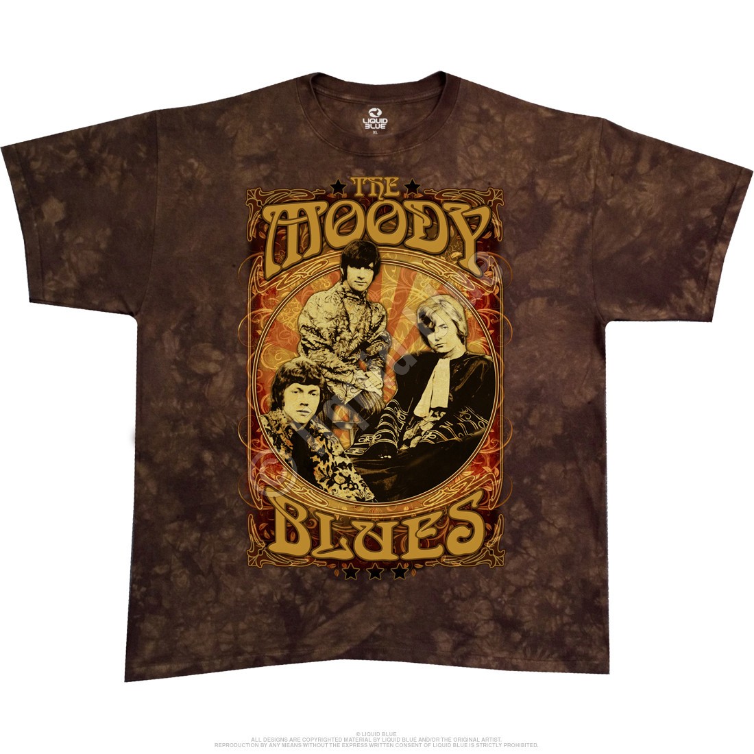 Moody Blues Vintage Poster Tie-Dye T-Shirt Liquid Blue gallery