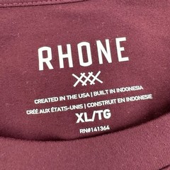 Rhone Maroon Long Sleeve Nylon Polyester Elastane Athletic T-Shirt Mens Size XL
