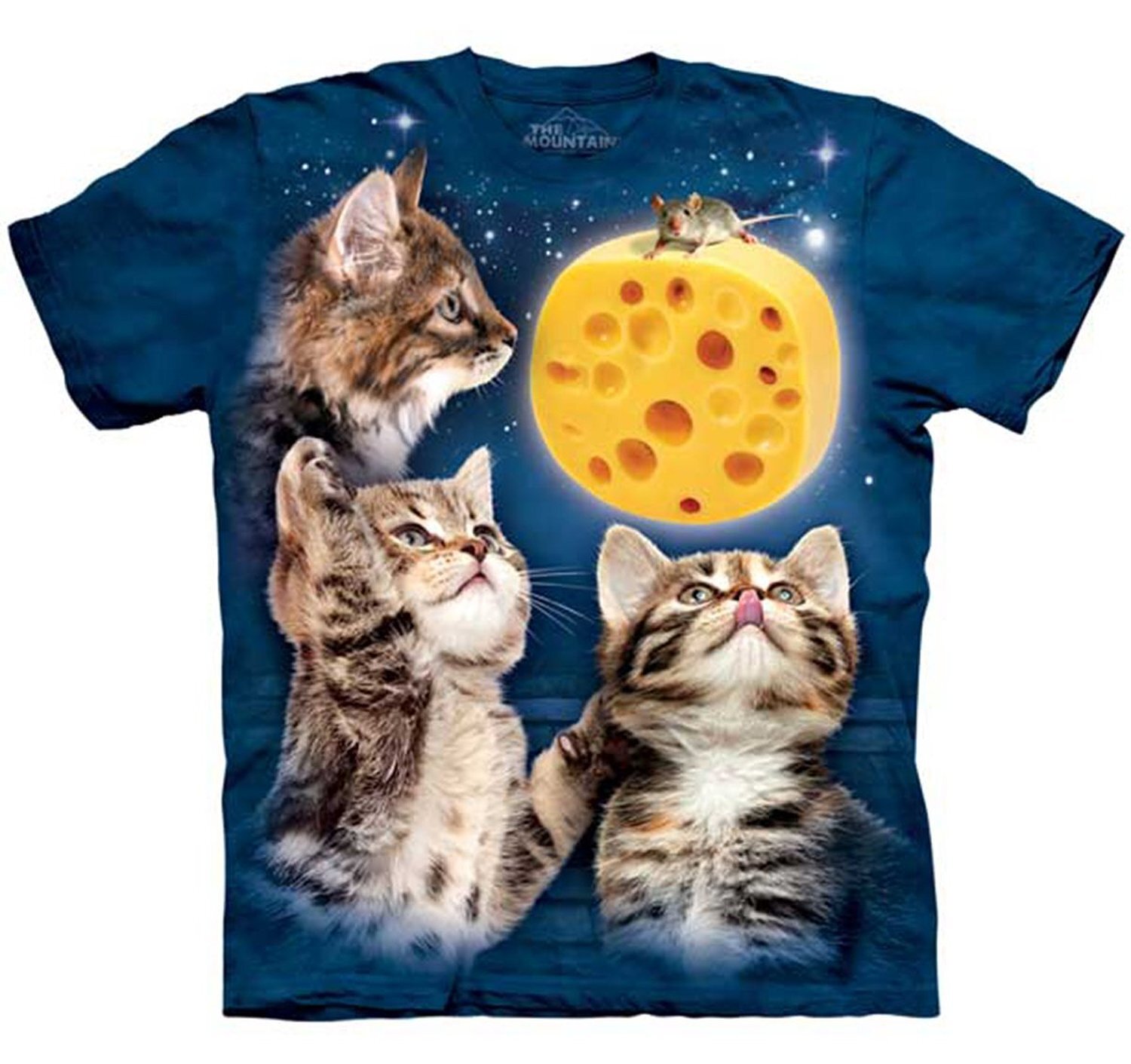 The Mountain Men's Three Kitten Cheese Moon T-Shirt gallery