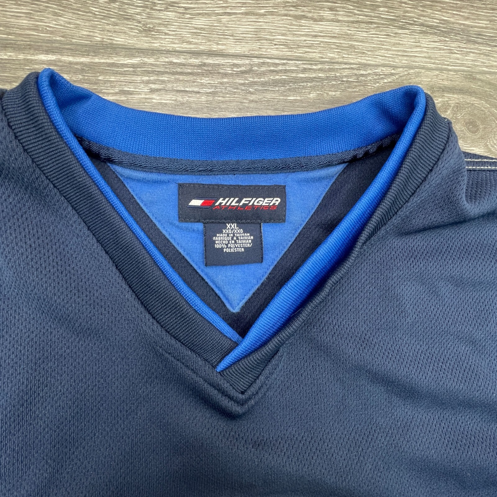 Vintage Tommy Hilfiger Jersey Shirt Mens XXL Blue Y2K Hip Hop Streetwear Bold gallery