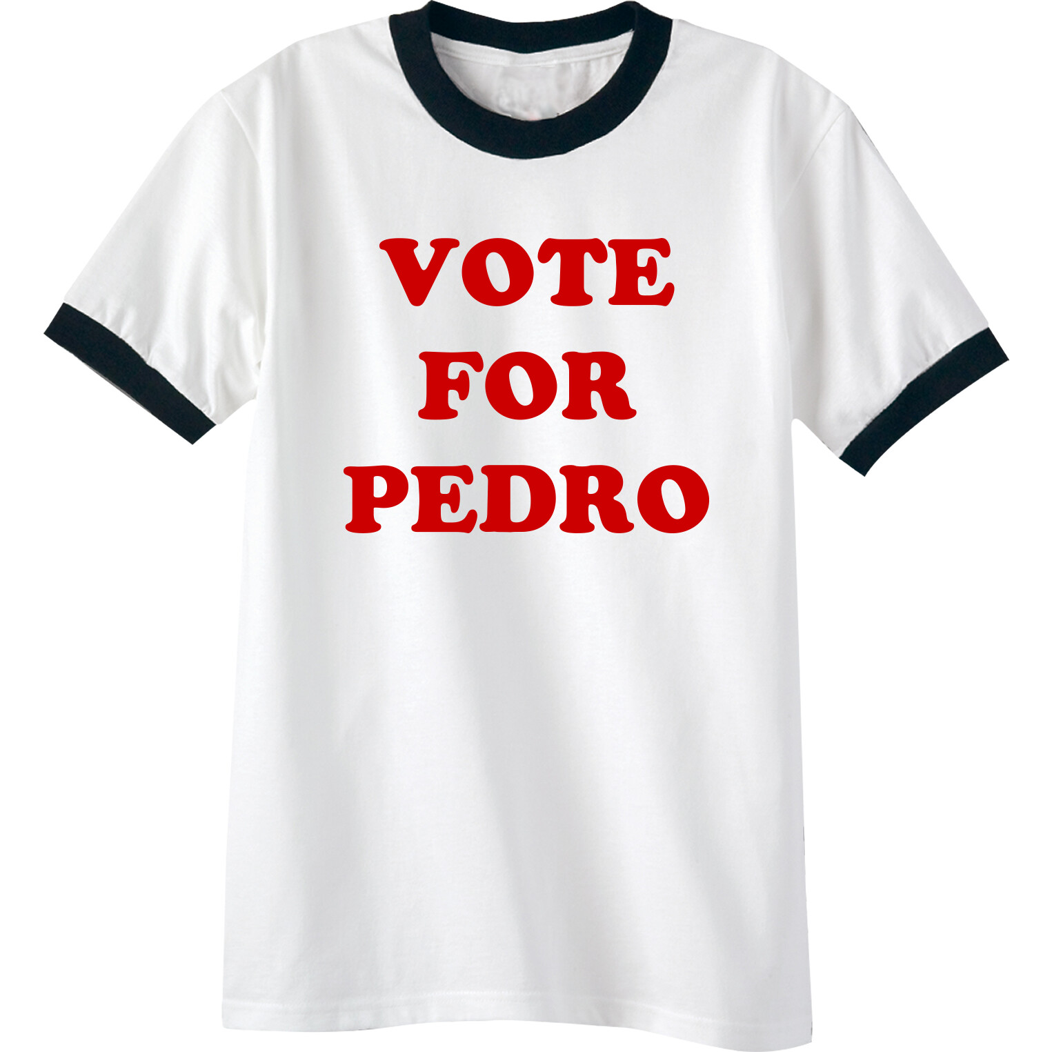 Vote for Pedro Short Sleeve Ringer T-Shirt - Adult Small - 4XL - Free Shipping gallery