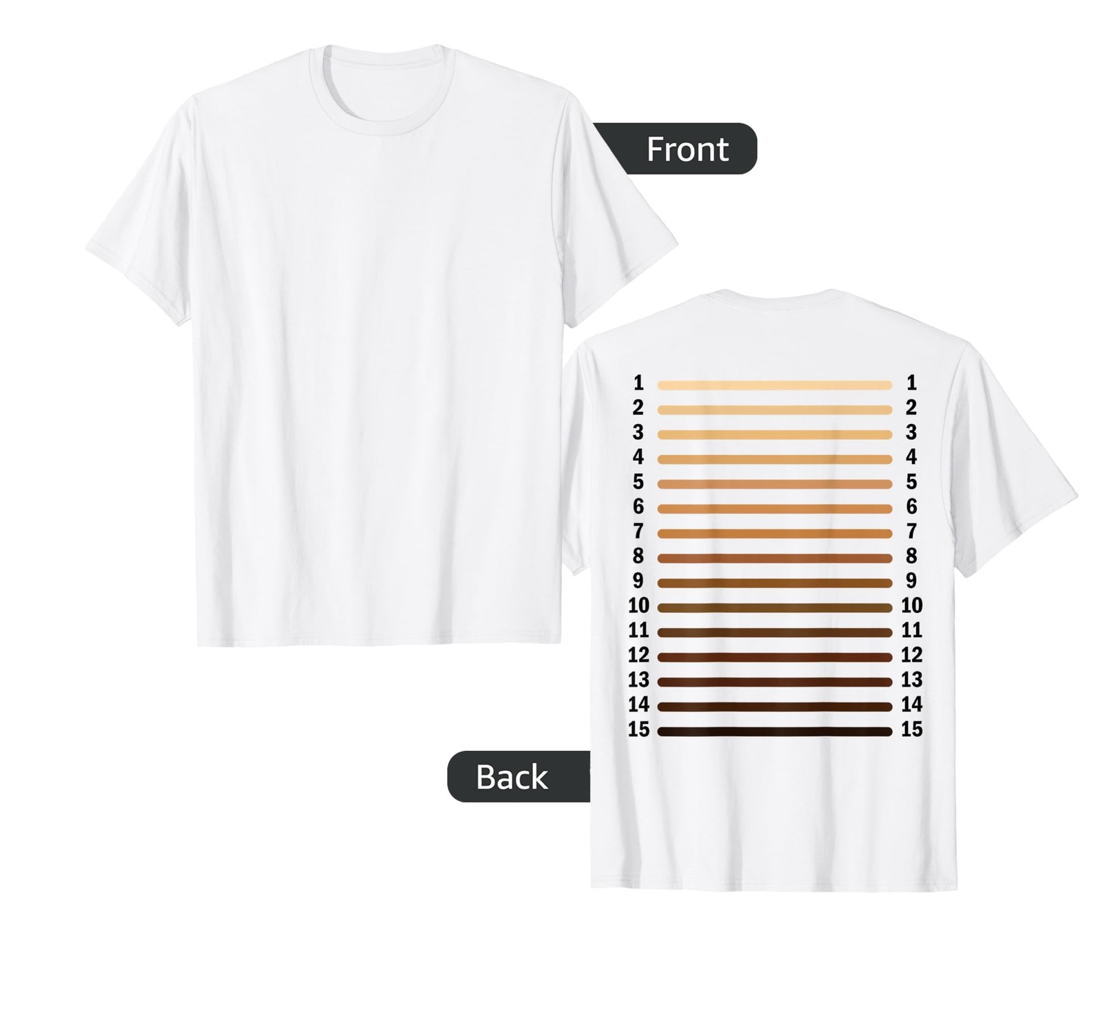 Hair Length Check Measurement Track Hair Growth Backprint T-Shirt gallery