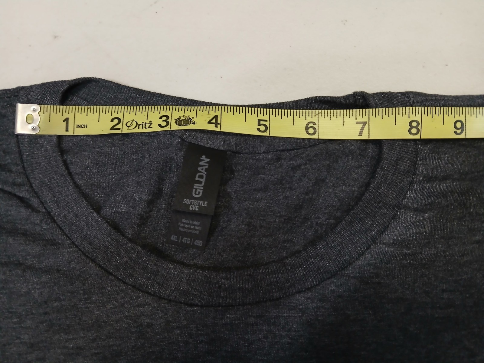 Gildan Men's Softstyle CVC Stylish Casual Plain T-Shirt Black Mist Size 4X Only gallery