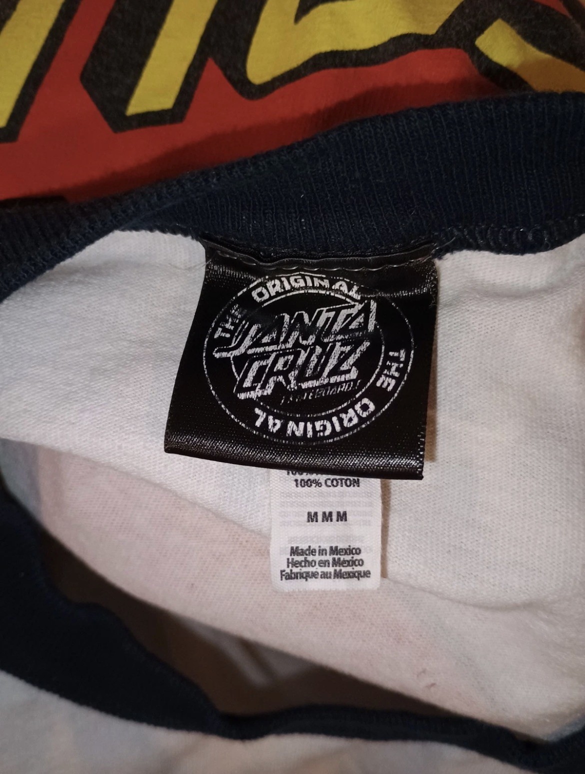 Santa Cruz Skateboards Men's Medium White Short Sleeve Raglan T-Shirt. gallery