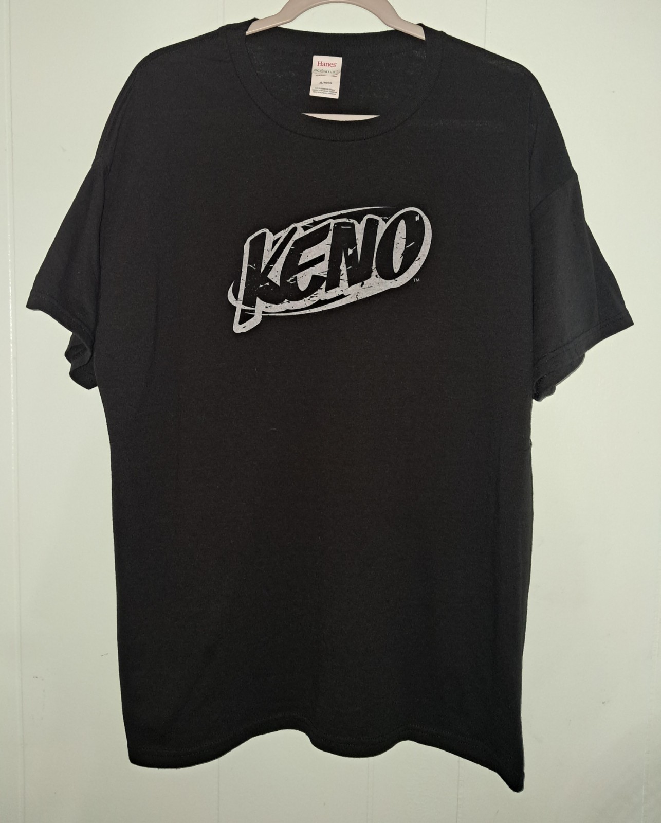 KENO TShirt Adult XL Black Hanes EcoSmart Cotton Blend Dominican Republic