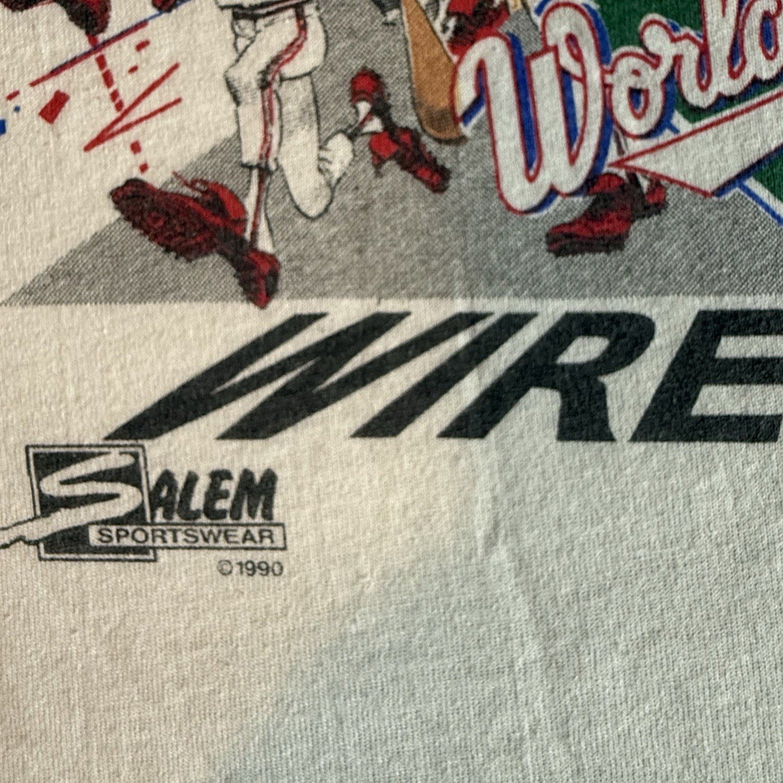 CINCINNATI REDS 1990 World Series Champs Licensed T-Shirt. LARGE Dead Stock VTG gallery