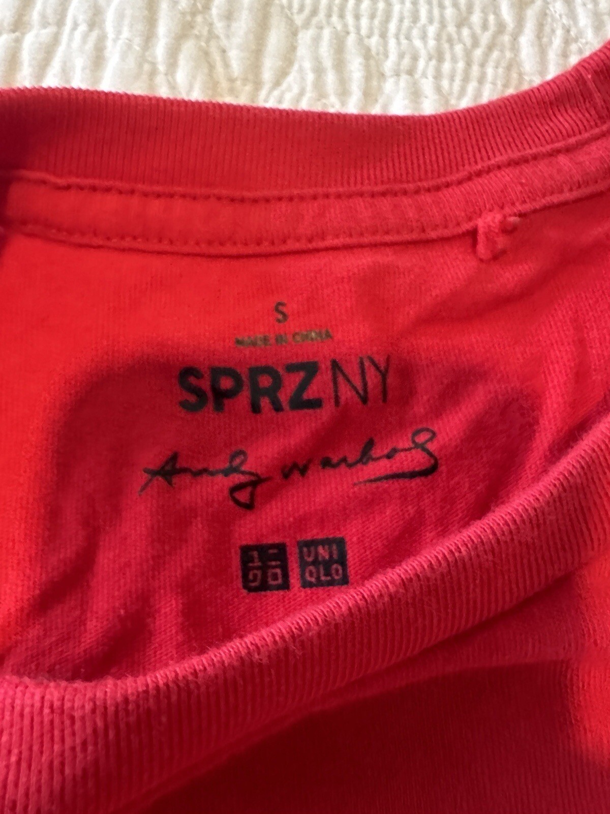 UNIQLO SPRZ NY ANDY WARHOL "GRAPHIC" RED MEN'S T-SHIRT Small gallery