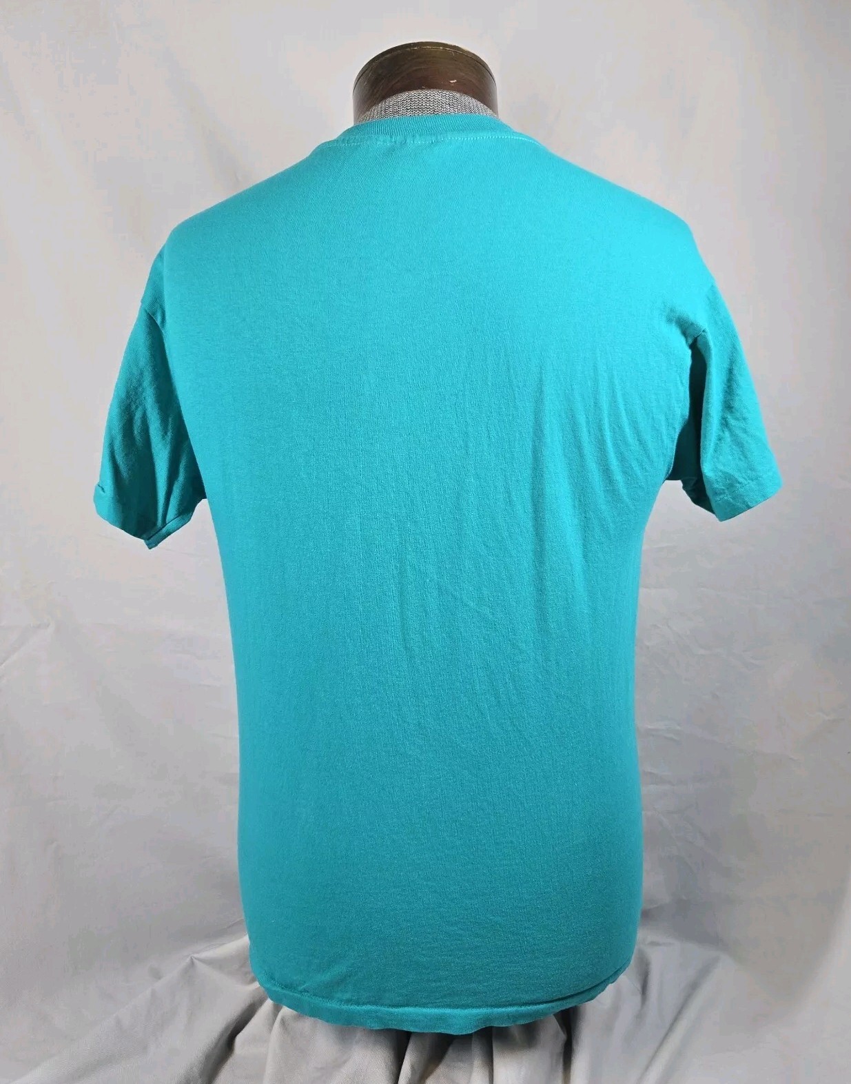 Hanes T Shirt Mens L Teal Green Blank Short Sleeve Vintage 90s Single Stitch gallery