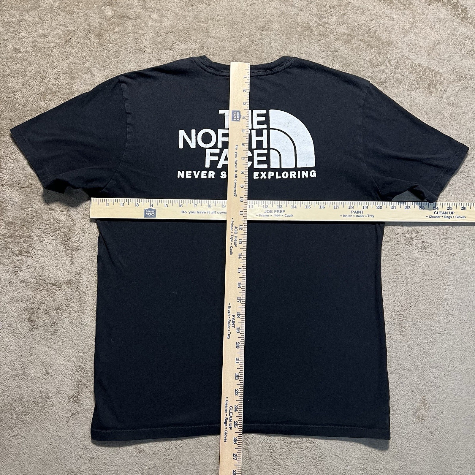 The North Face T Shirt Mens M Black Double Sided Big Logo Hiking gallery