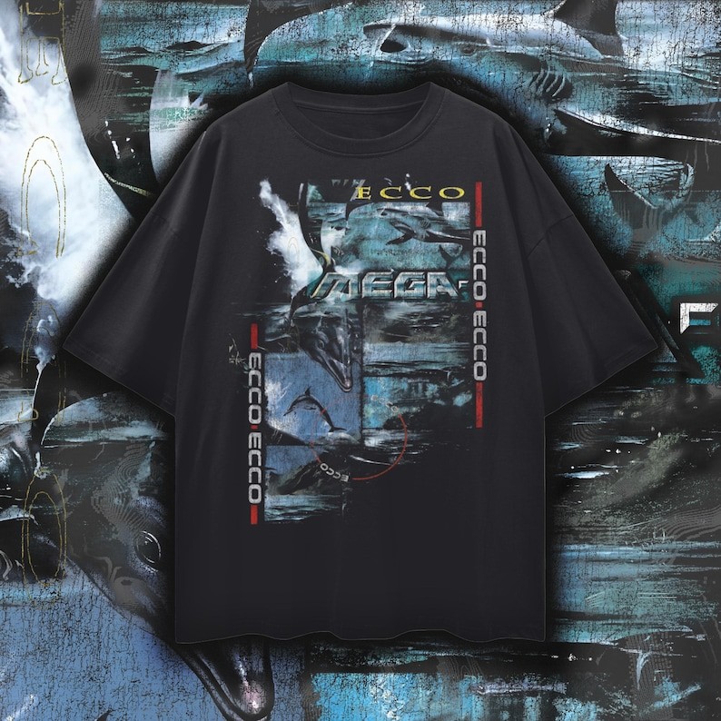 Ecco the Dolphin Vaporwave Tee – 90s Retro Gaming Top Streetwear