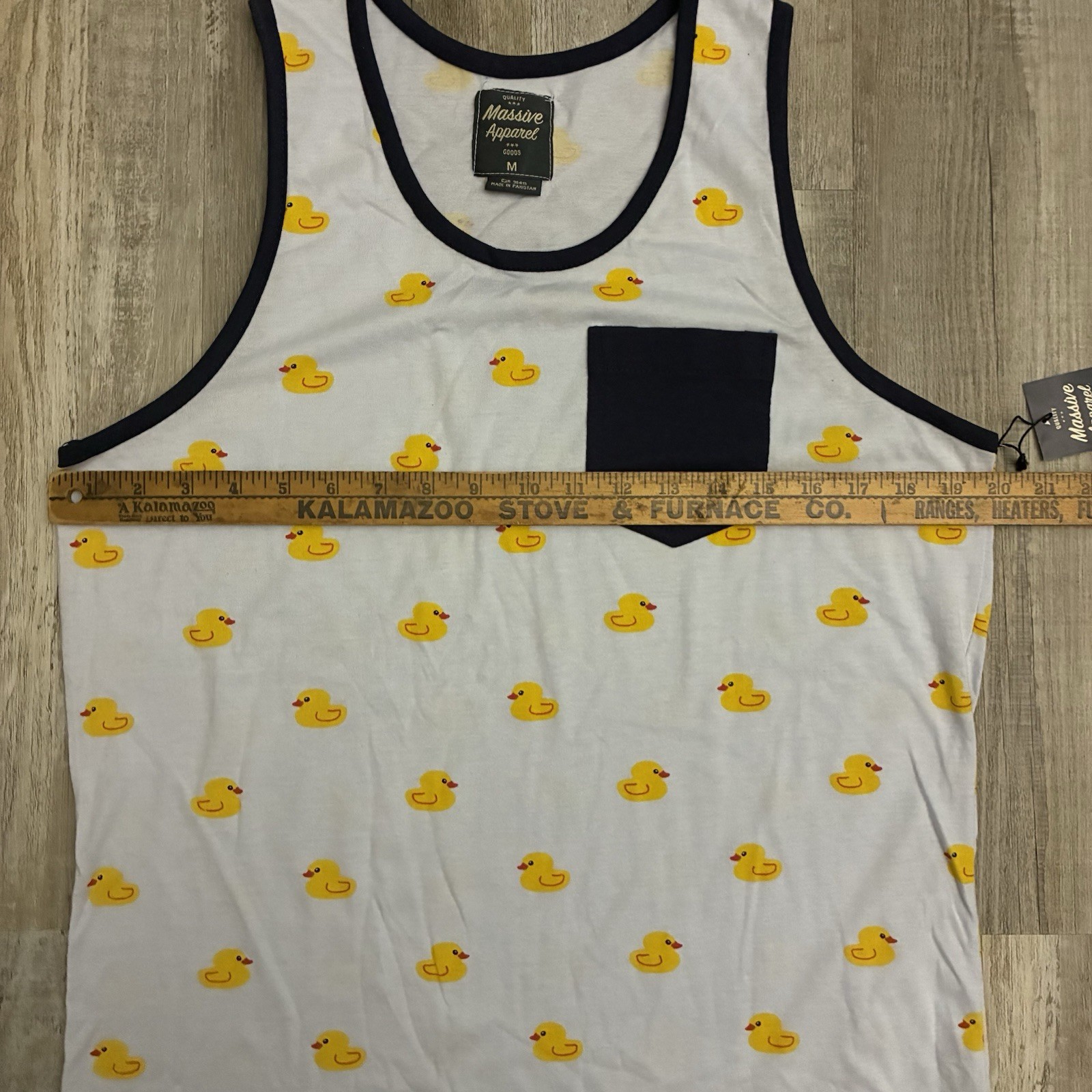 Massive Apparel Men's Graphic All Over Print Tank Top Medium Rubber Ducky gallery
