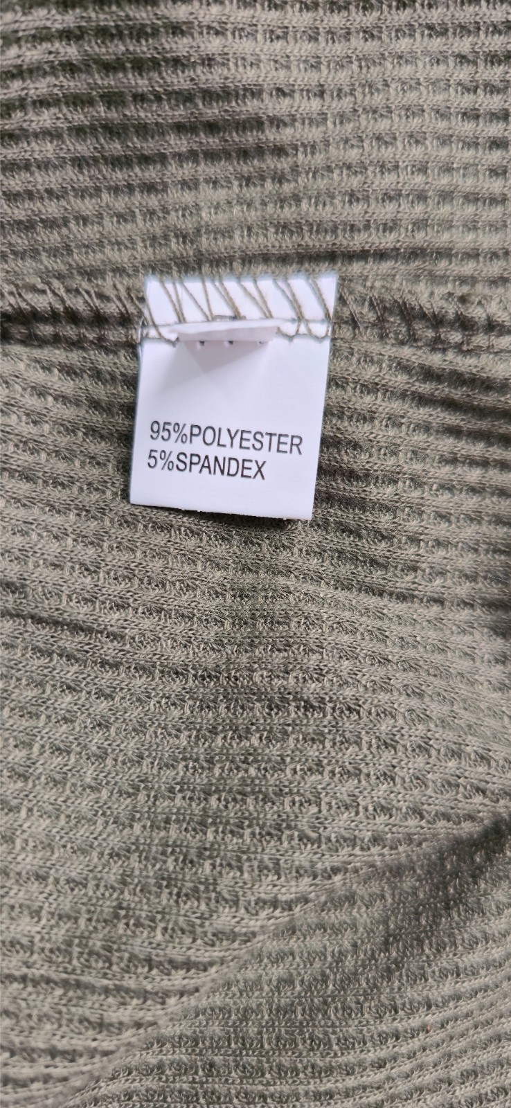 Men's 4XL Olive Green Waffle Knit Long Sleeve Shirt Notch Neck Casual Thermal To gallery